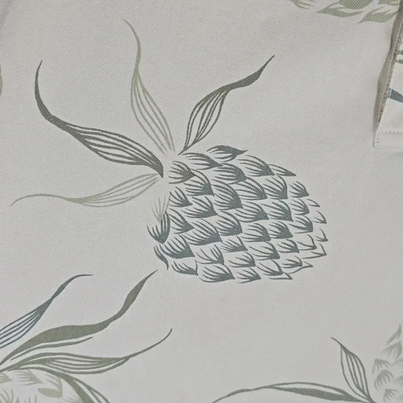 {Tommy Bahama} Men's Tropical 100% Silk Pineapple Print Ripped Collar Polo Shirt - Picture 7 of 12